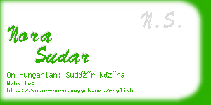 nora sudar business card